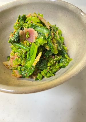 春の味（*＾＾*）菜の花とベーコンのマスタードマリネ-レシピのメイン写真