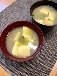 【時短】卵豆腐とあおさのみそ汁-レシピのメイン写真