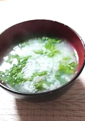 菊菜だけで七草粥-レシピのメイン写真