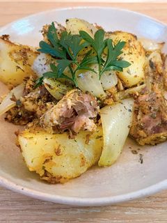 サバとじゃがいものカレー炒め-レシピのメイン写真