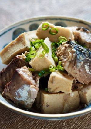 レンジで簡単！サバ缶と高野豆腐の煮物-レシピのメイン写真