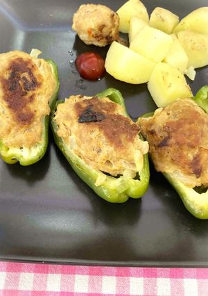 ピーマンの肉詰めカレー風味-レシピのメイン写真