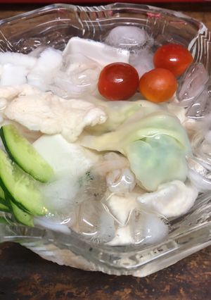 ねぎポン酢で♪海鮮と鶏肉の冷やし鉢-レシピのメイン写真