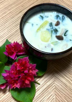 【12月】ちんげん菜の豆乳汁-レシピのメイン写真