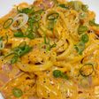 うどんのキムチカルボナーラ