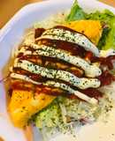 卵１個オムレツ●魚肉ソーセージ＆ピーマン
