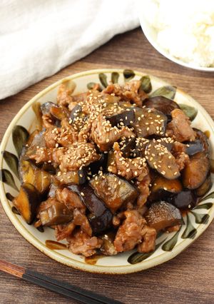 【豚こま肉となすのケチャップ炒め】-レシピのメイン写真