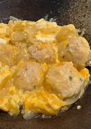 肉団子と玉ねぎの卵あんかけ-レシピのメイン写真