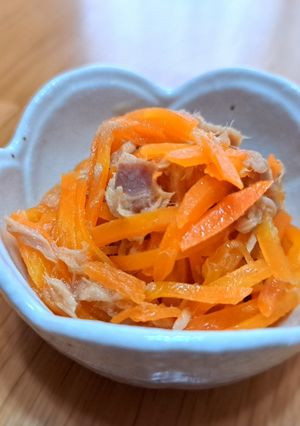 人参とツナの含め煮-レシピのメイン写真