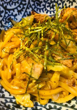 豚肉＆キャベツの焼きうどん-レシピのメイン写真