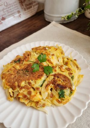 納豆とイタリアンパセリのお好み焼き-レシピのメイン写真