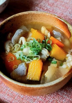 ほっこり♪コク旨♫かぼちゃ豚汁-レシピのメイン写真