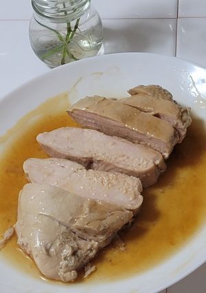 牡蠣醤油deレンチン簡単サラダチキン-レシピのメイン写真