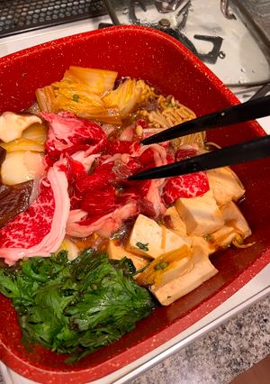 味どうらくの里すき焼き備忘録（甘め）-レシピのメイン写真