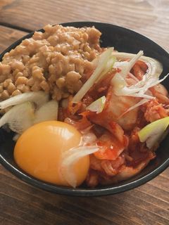 楽ちん簡単"納得キムチ卵かけご飯"-レシピのメイン写真