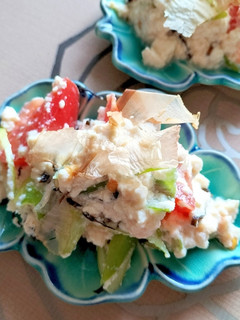 トマトとねぎの塩昆布豆腐サラダ♪-レシピのメイン写真