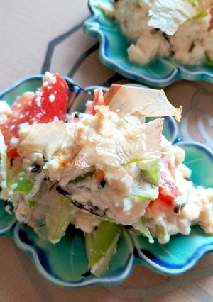 トマトとねぎの塩昆布豆腐サラダ♪-レシピのメイン写真