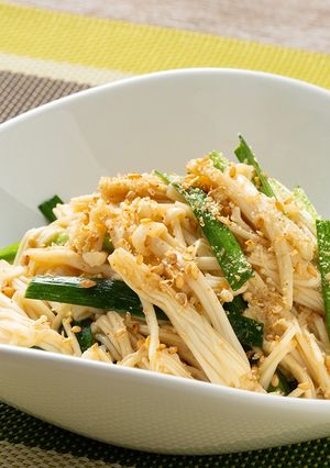 レンジで作るえのきとニラのごまポン酢あえ-レシピのメイン写真