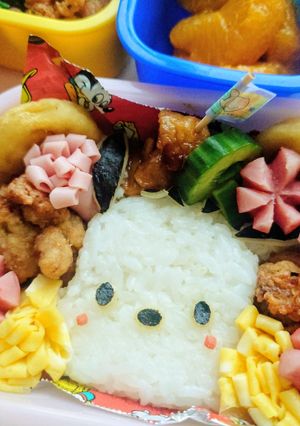 ポチャッコのキャラ弁　お弁当-レシピのメイン写真