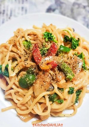 ༺コク旨🧡クリ〜ミィ焼きそば麺༻パスタ風-レシピのメイン写真