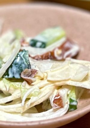 【おつまみ】新玉ねぎときゅうりで竹輪マヨ-レシピのメイン写真