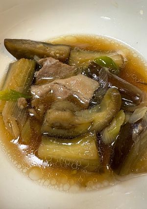 豚バラ肉となすのめんつゆ煮-レシピのメイン写真