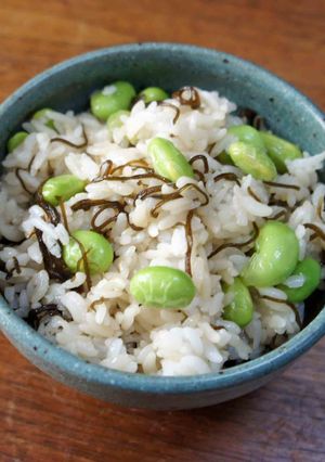 枝豆と塩昆布の混ぜご飯-レシピのメイン写真