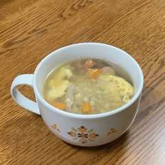 もち麦入りふわふわ卵の中華スープ-レシピのメイン写真