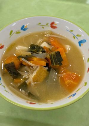 ≪学校給食≫ぐだくさんみそしる-レシピのメイン写真