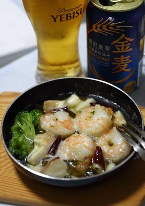 簡単ですよ冷凍エビのアヒージョ-レシピのメイン写真