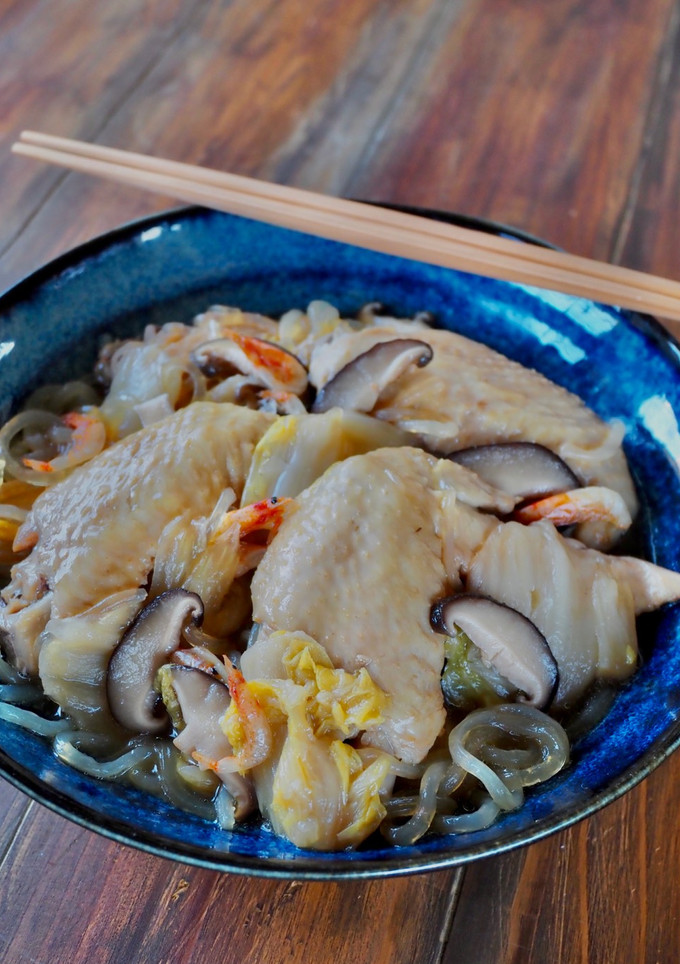 白菜たっぷり！鶏手羽先と白菜の煮物-レシピのメイン写真