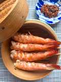 海老の中国緑茶蒸し