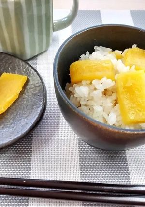 フライパンで作る干し芋ご飯-レシピのメイン写真