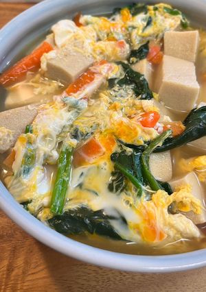 高野豆腐の卵とじ-レシピのメイン写真