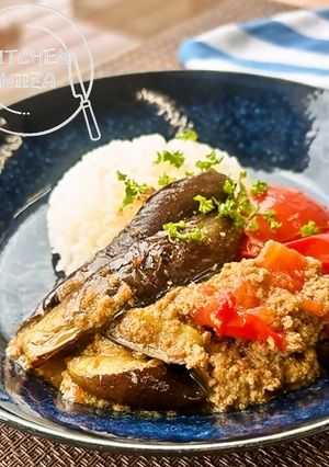 ナスとトマトのキーマカレー-レシピのメイン写真