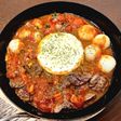チーズと牛ハラミのトマトソース煮込み