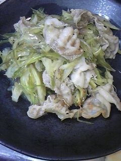 みょうが好きには是非!茗荷と豚肉の塩炒め-レシピのメイン写真