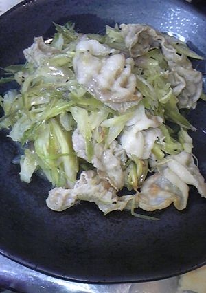 みょうが好きには是非！茗荷と豚肉の塩炒め-レシピのメイン写真