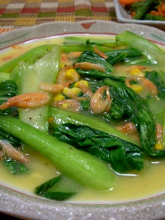 超~簡単!! 青梗菜のクリーム煮!!-レシピのメイン写真