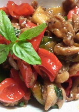 鶏肉とピーマンのガパオ炒めごはん-レシピのメイン写真