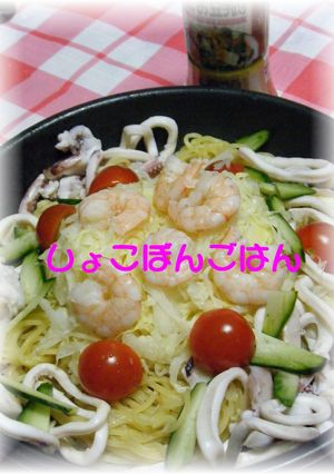 ラーメンサラダ～ゆでキャベツ＆シーフード-レシピのメイン写真