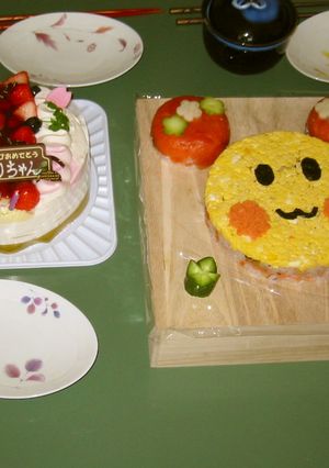 お誕生日･ひな祭りに♪うーたんケーキ寿司-レシピのメイン写真