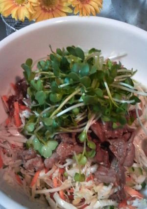 簡単さらだON焼き肉!-レシピのメイン写真