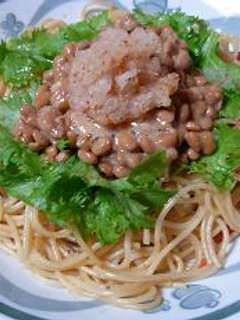 ピリ辛納豆おろしスパゲティー-レシピのメイン写真
