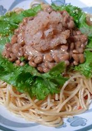 ピリ辛納豆おろしスパゲティー-レシピのメイン写真