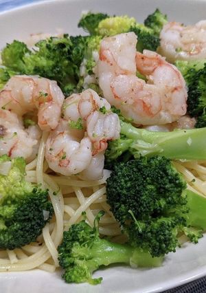 海老とブロッコリーのスパゲッティ-レシピのメイン写真