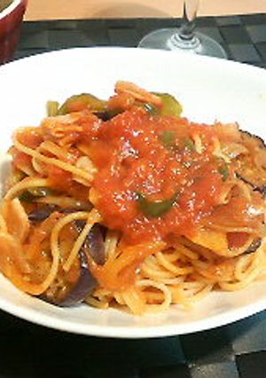ナスとベーコンのトマトソースパスタ-レシピのメイン写真