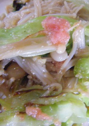 キャベツとえのきのめんたいペペロンチーノ-レシピのメイン写真