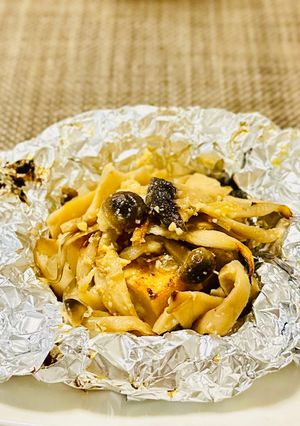 【前日準備&当日仕上げ】厚揚げと秋茸のホイル焼き-レシピのメイン写真