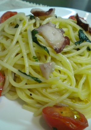 タコ・シソ・トマトでさっぱりパスタ♪-レシピのメイン写真